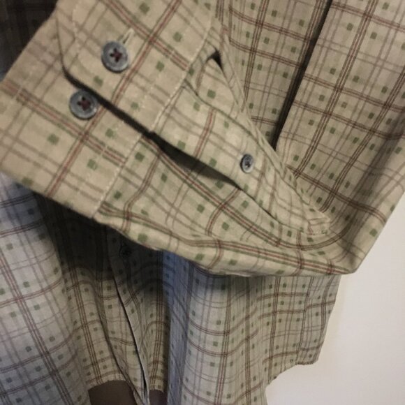 Hathaway Faux Suede Plaid Button Down Dress Shirt - Picture 9 of 12